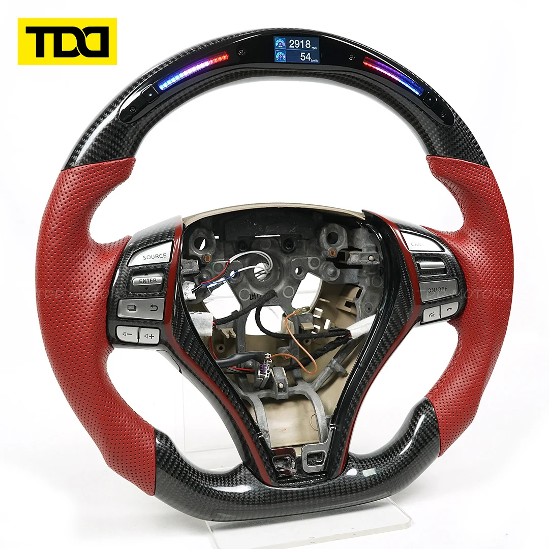 TDD Motors Customized 100% Real Carbon Fiber LED Screen Data Display Steering Wheel/Paddles Fits for Lotus EMIRA 2023 2024 2025