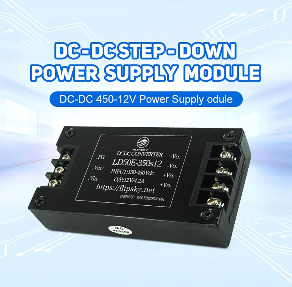 Flipsky DCDC Step-down Power Supply Module 450V to 12V high-voltage conversion to low-voltage