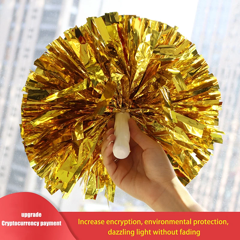 1Pc 30CM balle sport Match danse vocale fête Concert décorateur venir sur les accessoires jeu Pom Poms avec poignée pom-pom girl torcher