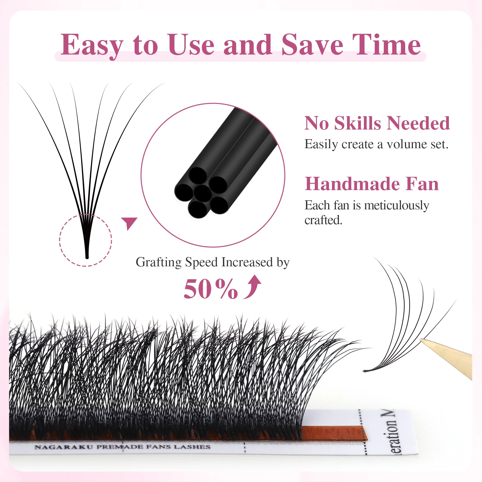 Extensiones de Pestañas NAGARA - Eyelash Extension Mega Volume reseña y precio