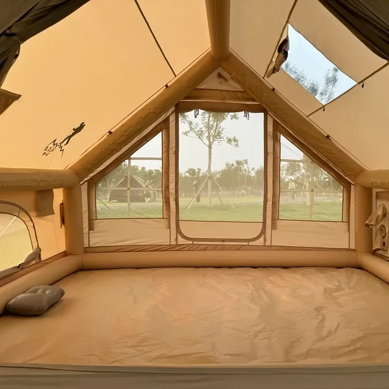 2026Hot Forerunner 7.0 Customized 600D Oxford air Beam Camping Tent Outdoor Inflatable Tent Air Event with Quadrangle