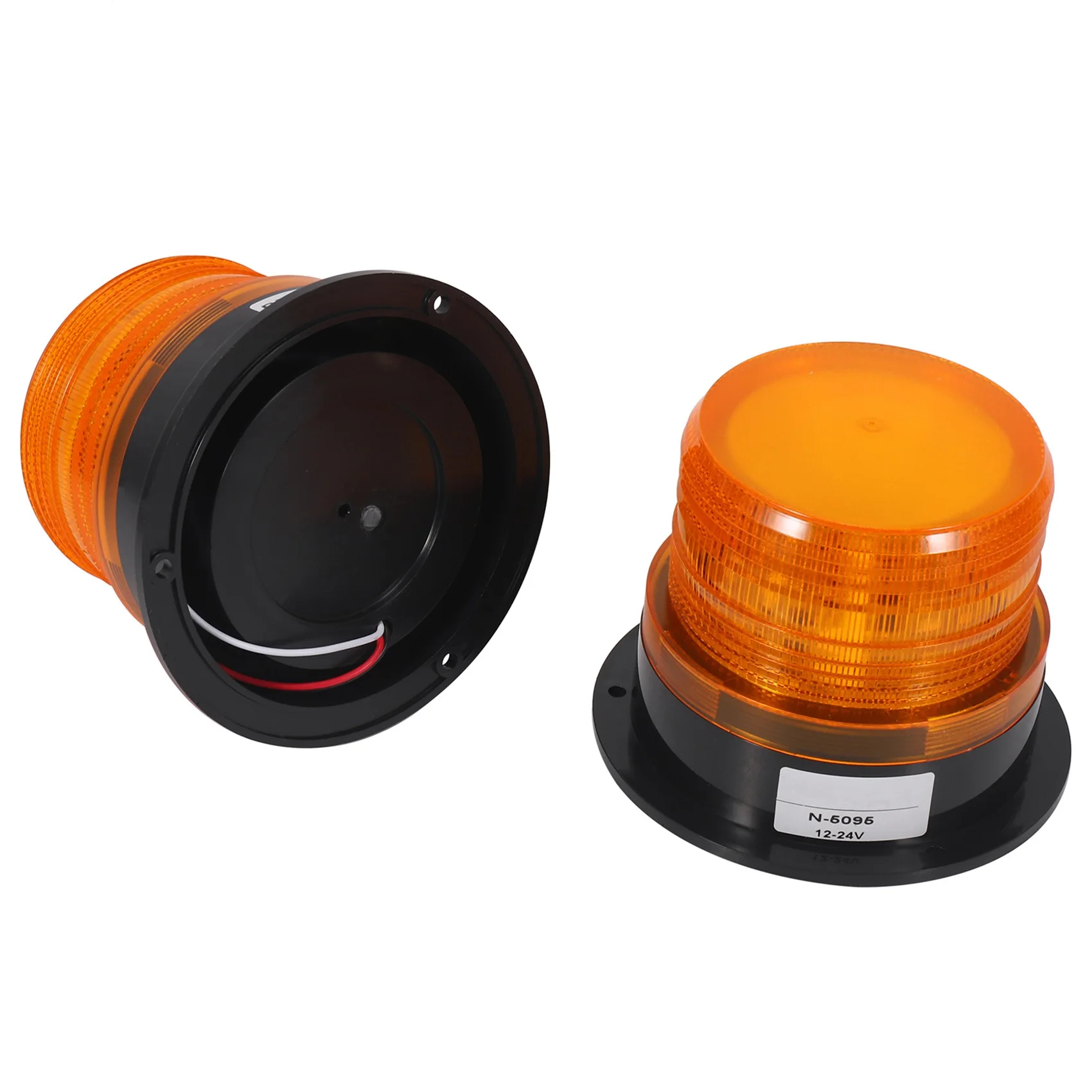 تتجه 2 X العنبر LED منارة ستروب الطوارئ ضوء وماض مصباح تحذير شاحنة 12 فولت 24 فولت #4