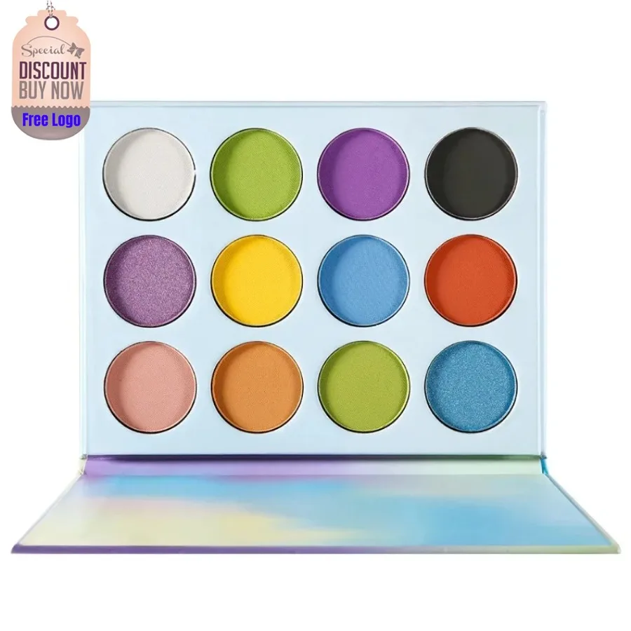 

Private Label 12colors Eyeshadow Palette Waterproof Long-Lasting Matte Eye Shadow Powder Bulk Makeup Cosmetics for Women