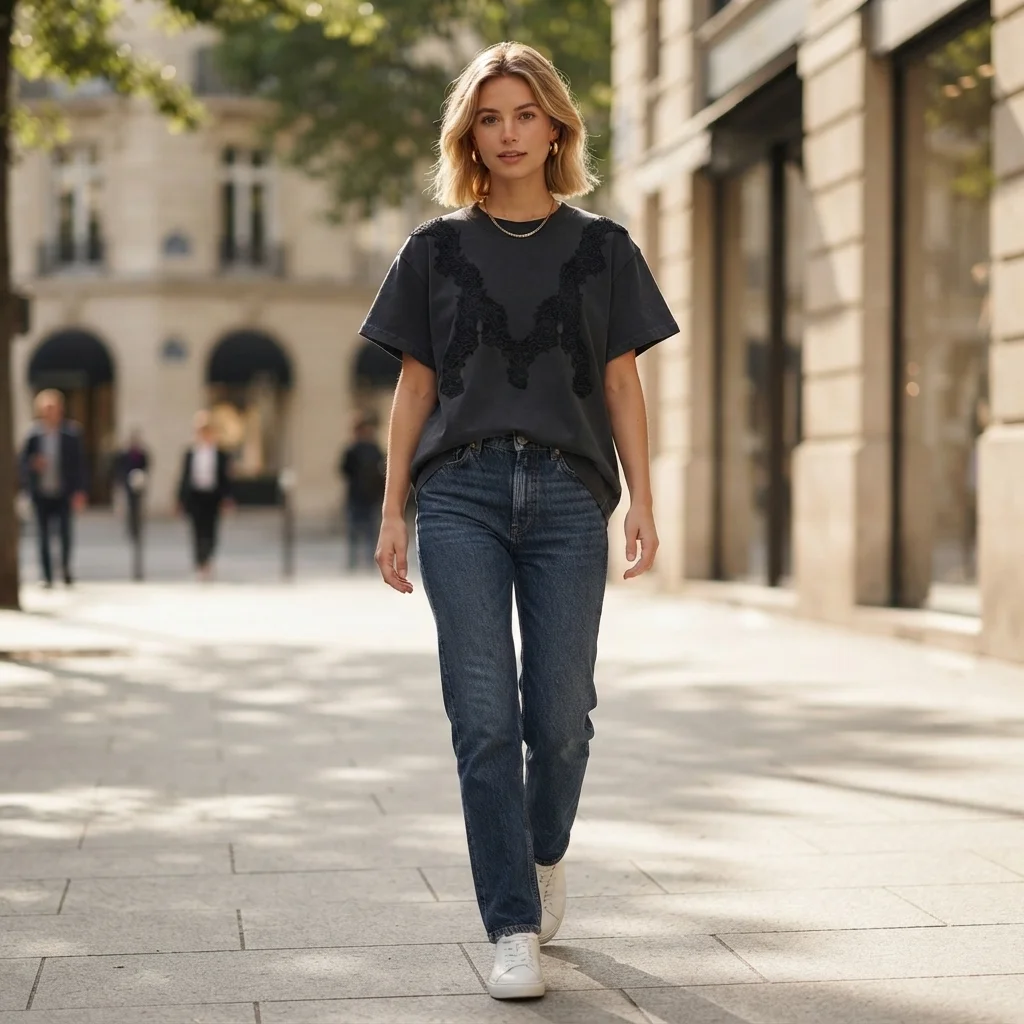 100% COTTON  Women Short Sleeve T-Shirt – Casual, Stylish, Comfortable Tee for Summer, Everyday Activities BF2217