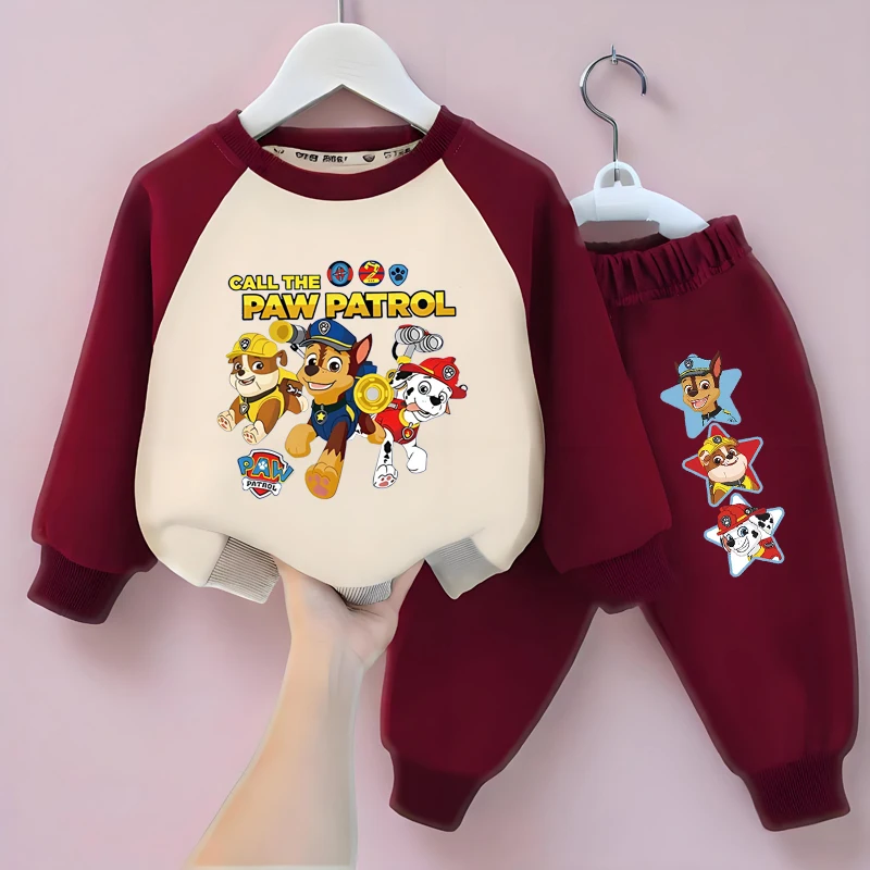 باو باترول ربيع الخريف الأطفال تقسم طويلة الأكمام البلوز مجموعات الفتيان البلوز بانت 2 قطعة دعوى الاطفال مجموعة ملابس رياضية #2