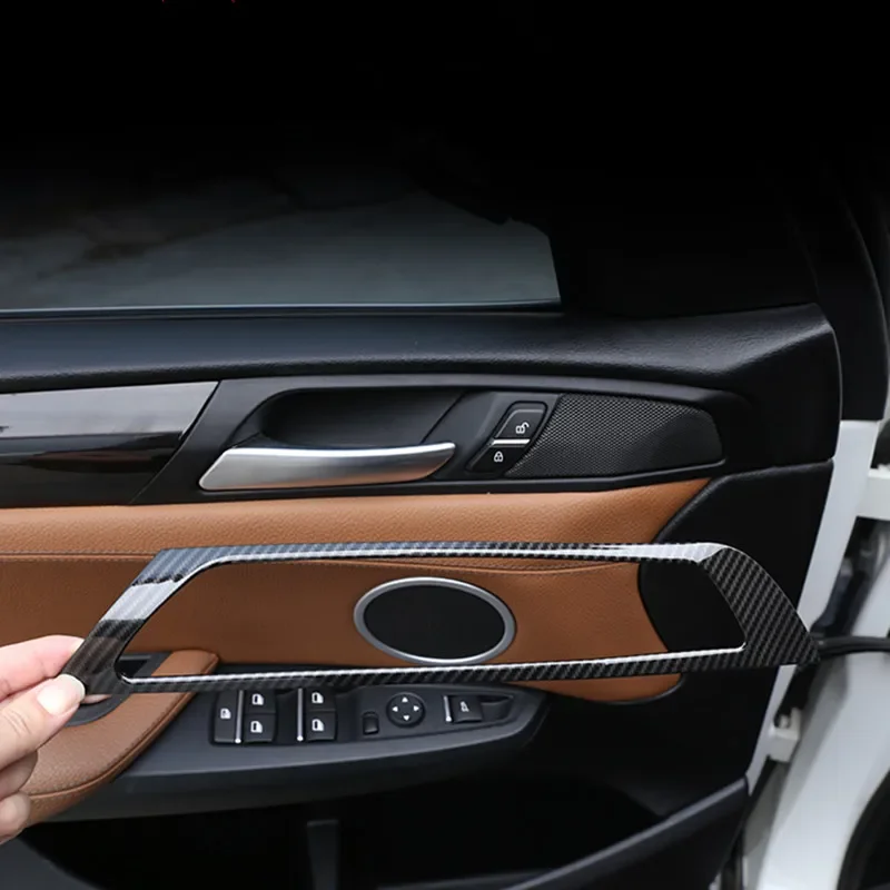 

Для BMW X3 X4 F25 F26 2011-2017 Стайлинг автомобиля, внутренняя дверная ручка, украшение рамки, ABS дверная ручка, наклейки, аксессуары для интерьера