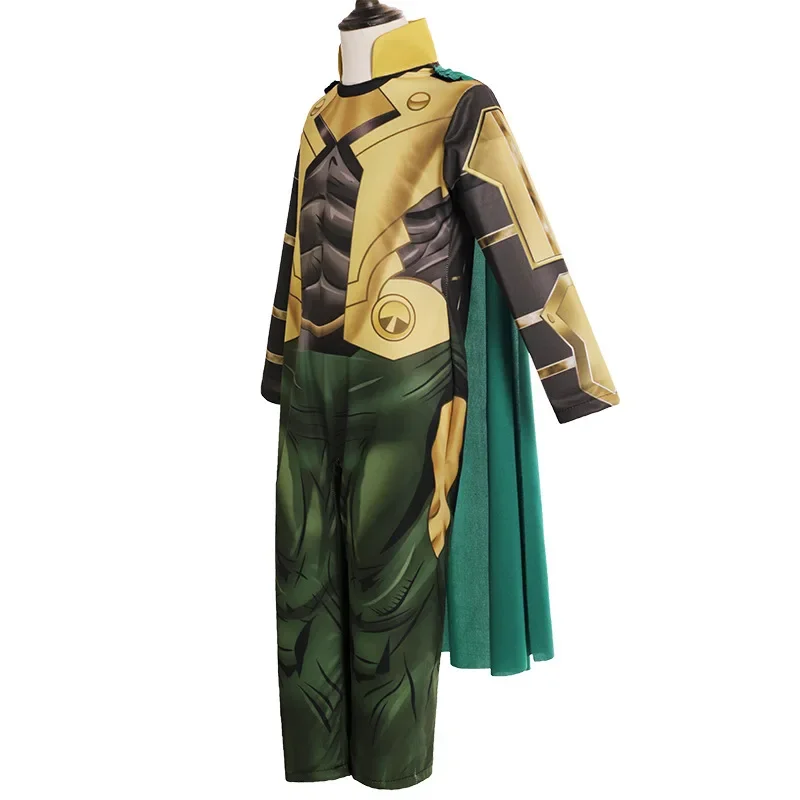 Loki Cosplay Costume para crianças, RPG de super-heróis, macacão, Halloween Party Outfit, presentes para meninos e meninas