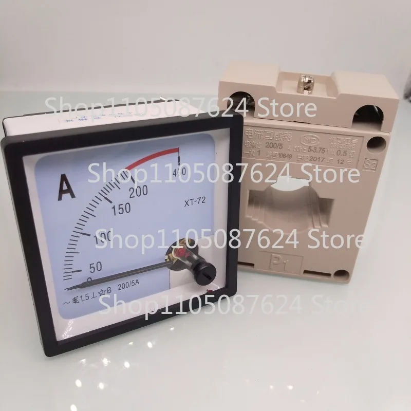 ZZZ  1Pcs  AC 0~200A Analog AMP Current Panel Meter Ammeter & Current Transformer
