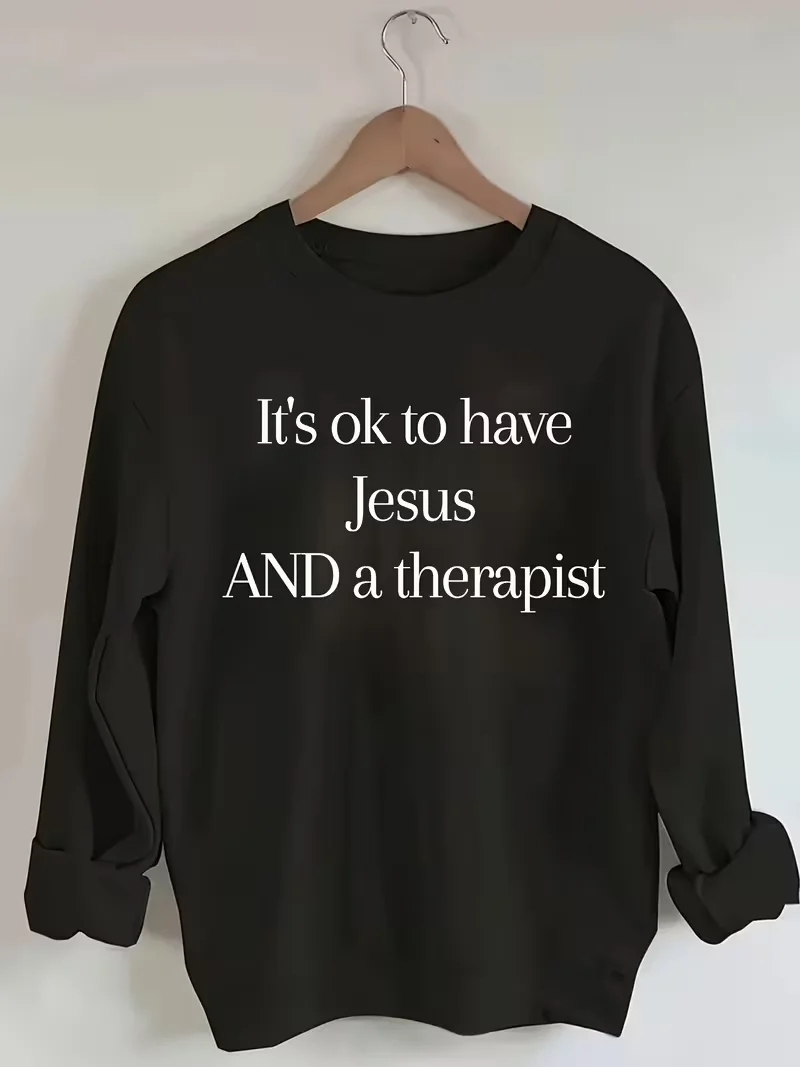 سويت شيرت رجالي برقبة دائرية، طباعة جرافيك مضحكة، هوديي برقبة دائرية للشارع الأسود للارتداء اليومي الكاجوال، أكمام طويلة لعيد الميلاد