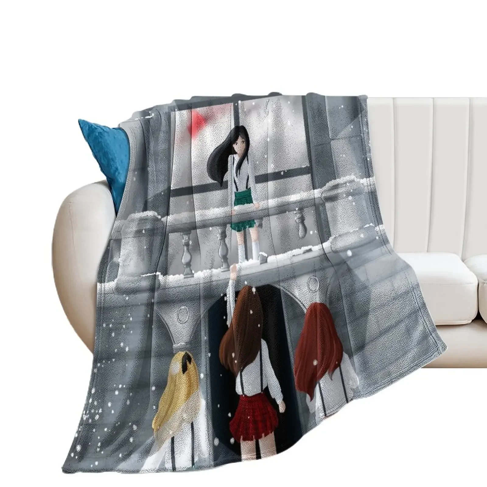 Frozen Throw Blanket Large Cute Plaid Bed covers Thin Blankets