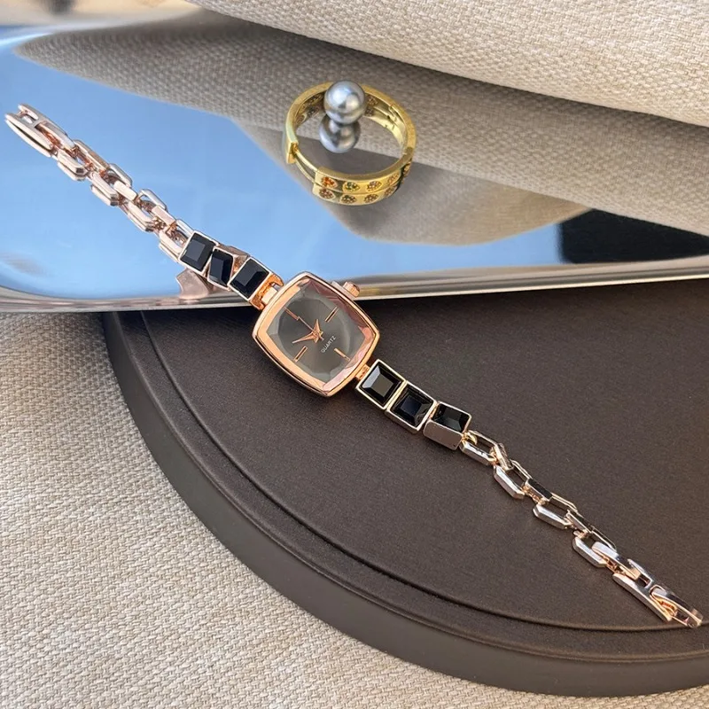 

Роскошные женские кварцевые часы со стразами, элегантный браслет с квадратным циферблатом, наручные часы, женские часы, женские наручные