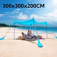300x300 Beach Tent Sunshade Large Awning Ultralight Sun Shelter for Sea Outdoor UV Resistant Patio Shade Camping Beach Awning