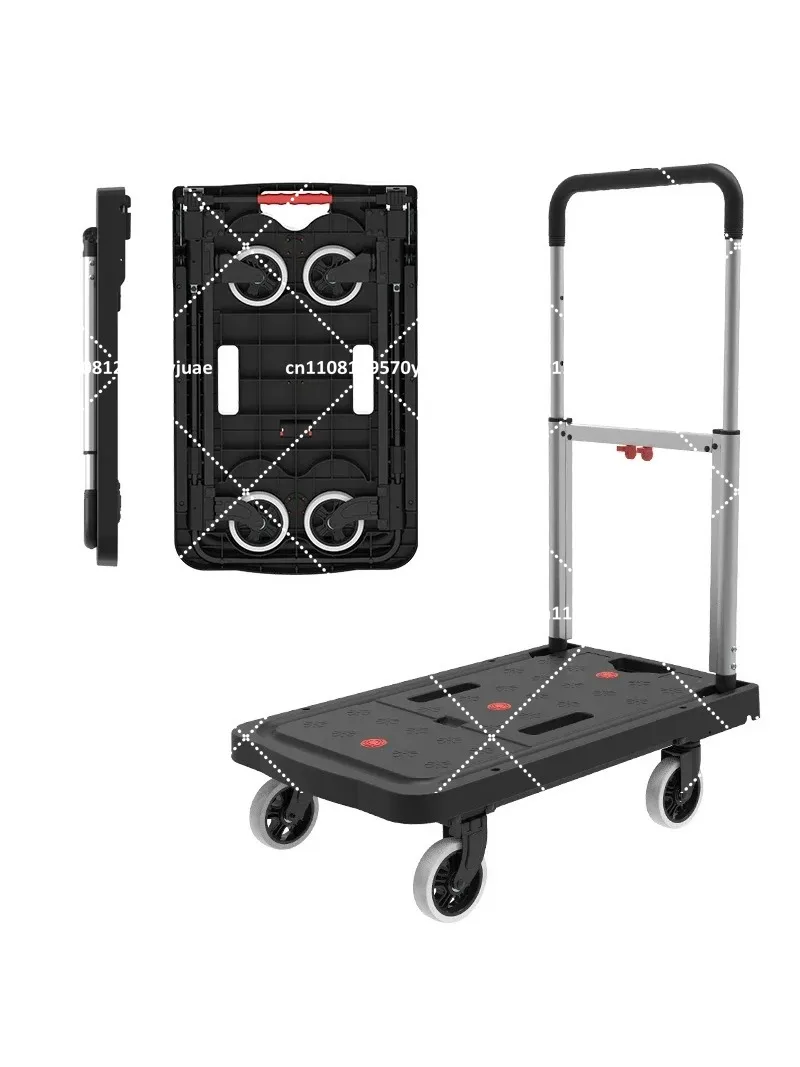 Folding Hand Truck Portable Flatbed Trolley Utility Cart for Household Cargo Moving Dolly