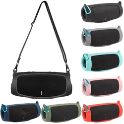 Funda de silicona suave para Altavoz Bluetooth JBL Charge 5, funda de piel con correa, mosquetón, bolsa para altavoz inalámbrico, nuevo