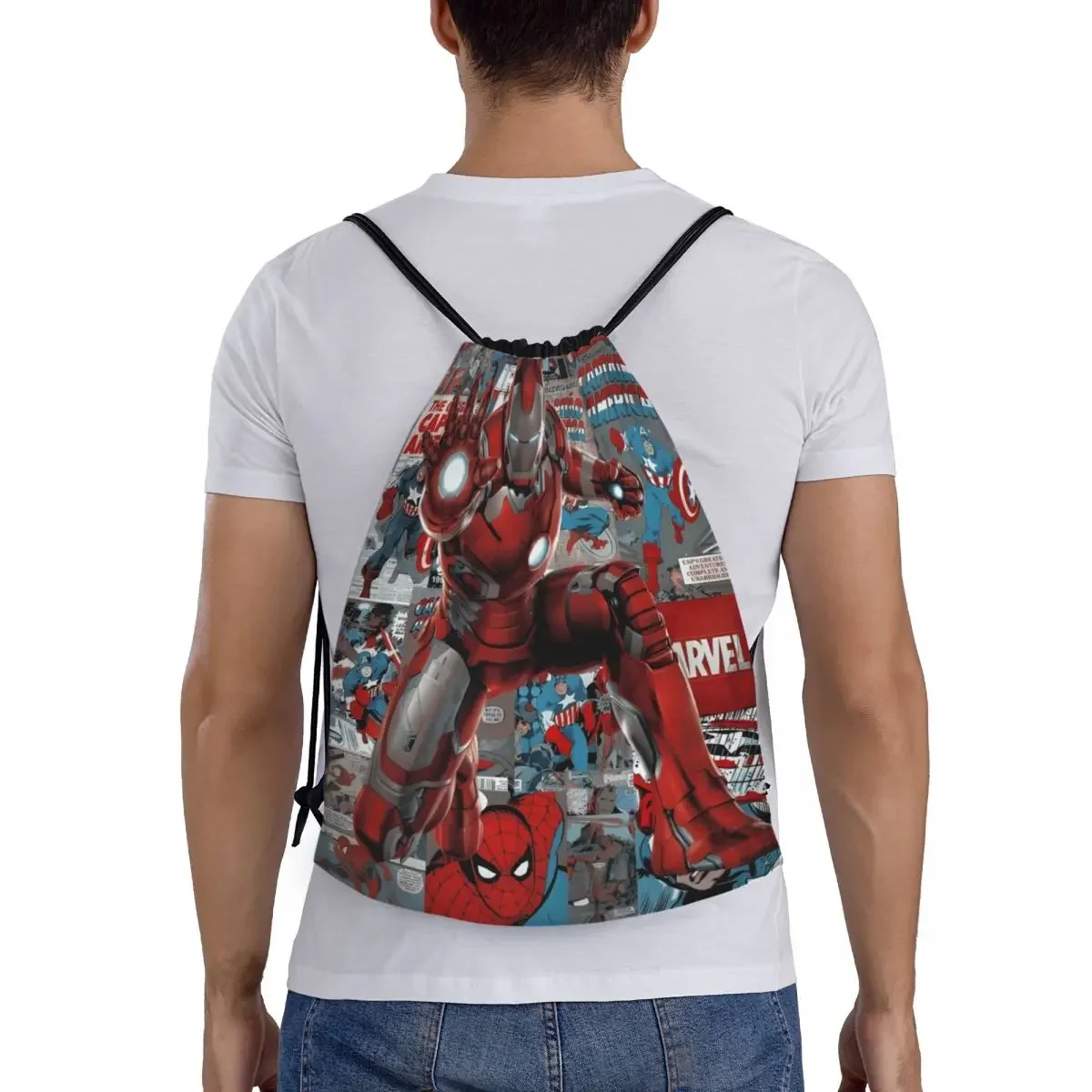 حقيبة ظهر رياضية برباط، حقيبة ظهر رياضية للياقة البدنية والسفر في الهواء الطلق للنساء والرجال، سعة كبيرة لصالة الألعاب الرياضية والسباحة على الشاطئ