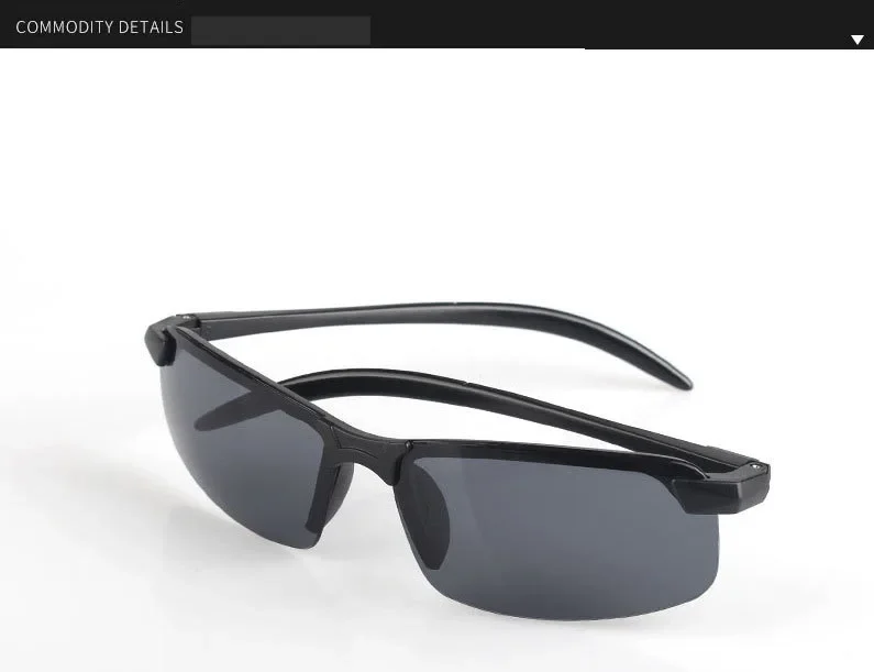 Nachtsichtbrille Herren Anti-Glare Fahren Halbrahmen Sonnenbrille für Fahrer Outdoor Sportbrille Damen Tag- und Nachtbrille – Detail 8