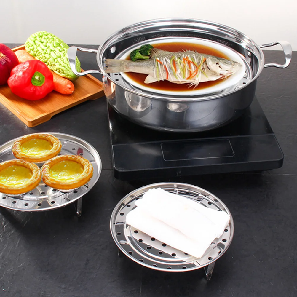 

Stainless Steamer Rack 24cm 28cm Food Steam Rack For Pot Pan Basket for Pot Vegetable Steaming Cooking Kitchen