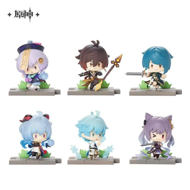 

Battlefield Hero Theme Series Genshin Impact Blind Box Liyue Inazuma Chapter Game Periphery Figurine Desktop Ornament Gift