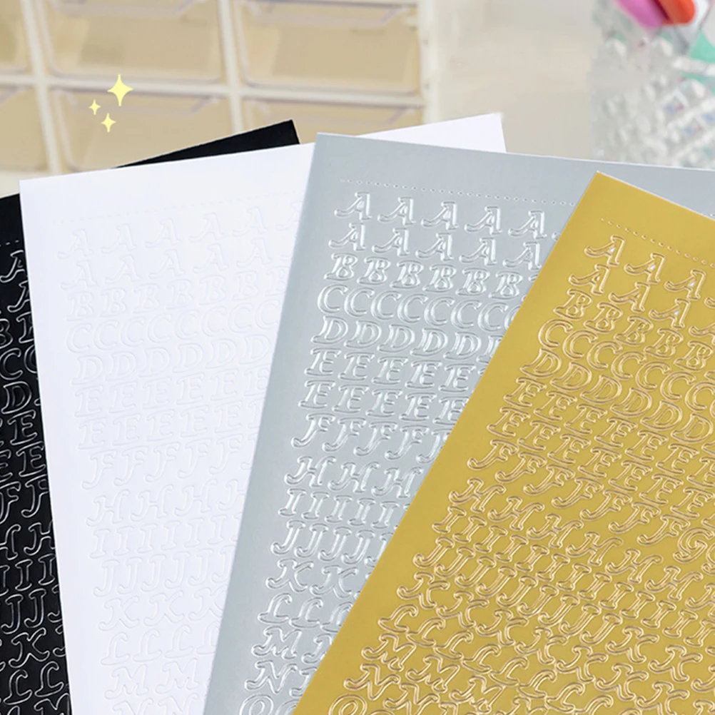 

7 Sheets PVC Letters Stickers Self Adhesive Kids H Account Decal Scrapbooks Calendars Photo Albums Folders Labels