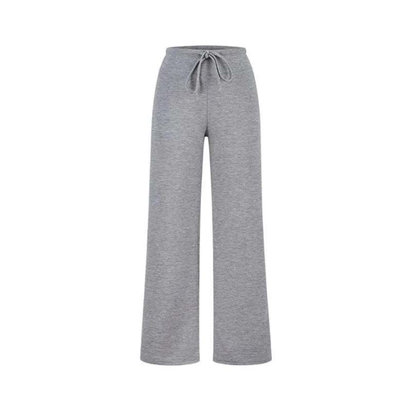 Y2K متوهج السراويل النساء الرباط عارضة مايكرو مضيئة كسول ثنى الطابق السراويل الخريف