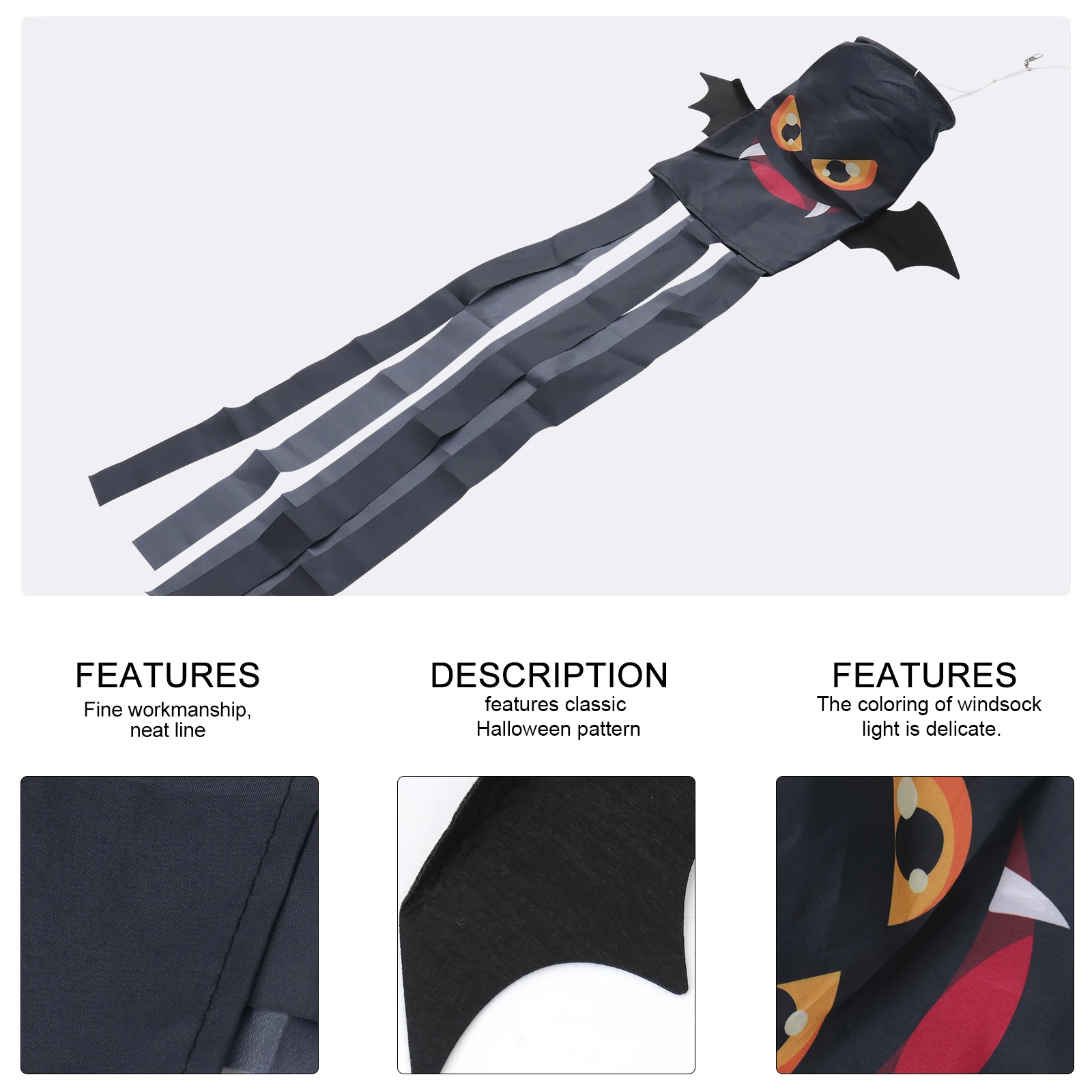 

1Pcs Wind Direction Flag Halloween Polyester Hanging Ghost Windsock Outdoor Hanging Decor Festival Decoration Halloween Decor