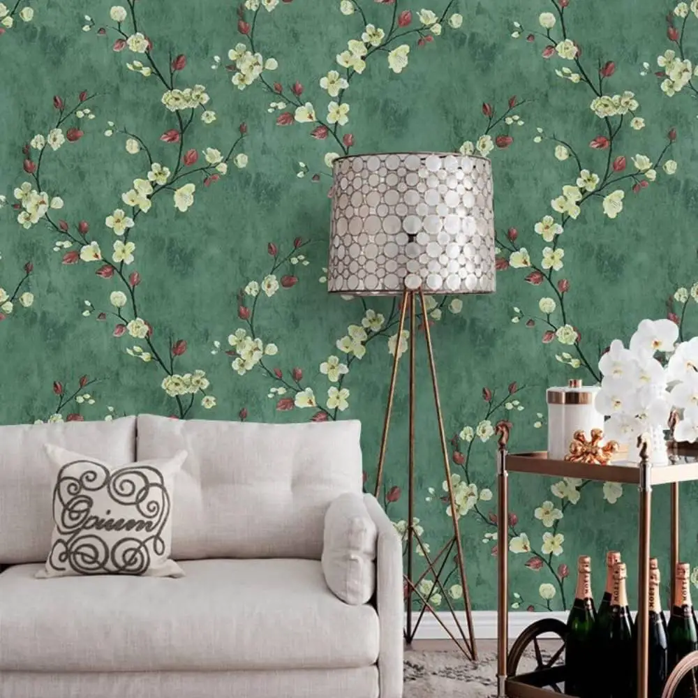 

Flower Tree Wallpaper Peel and Stick Wallpaper Self Adhesive Removable Paper Wall Covering Shelf Drawer Liner Vinyl 17.7" x 394"