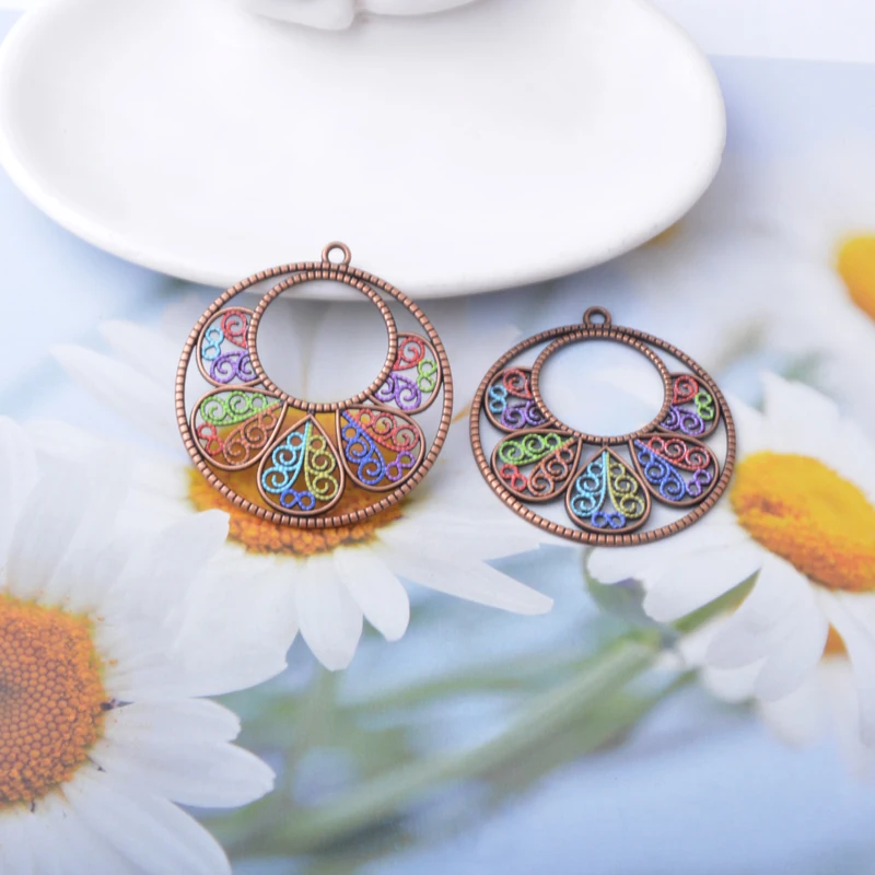 6 Stück/Set Legierung Goldene Anhänger Schmuckzubehör Boho Anhänger DIY Damenohrringe – Detail 7