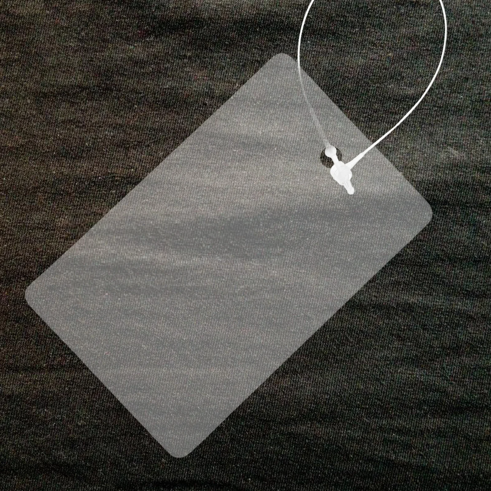 

50pcs Thick PVC Blank Transparent Hang Tags for Clothes Retail Use Pre punched Holes Jewelry Tie on Labels Luggage Labels
