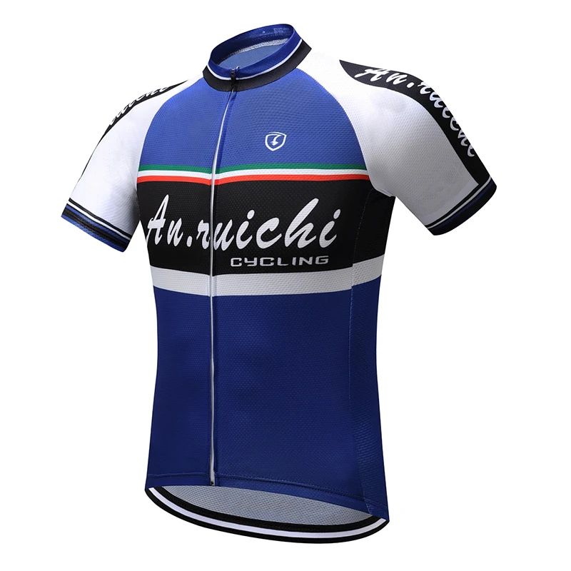 

Unisex Cycling Jersey Summer Breathable Quick Dry Brief Blue Short Sleeve Riding Jerseys Customized/Wholesale Service