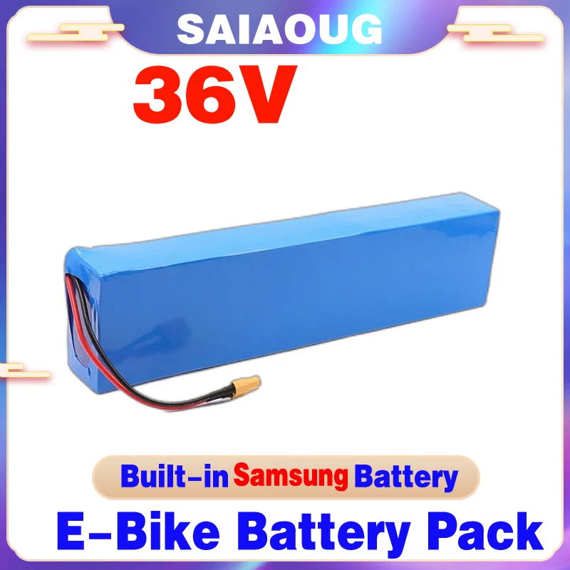 Original 36V 30Ah Electric Bike Sam-sung Lithium Battery Pack 20Ah Li ion Ebike Battery for Bicycle Scooter Motorcycle+Charger