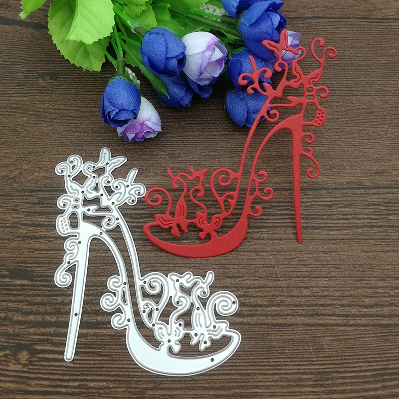 High Heels Lace Metal Dies Scrapbooking Metal Cutting Dies Craft Stamps die Cut Embossing Card Make Stencil Frame