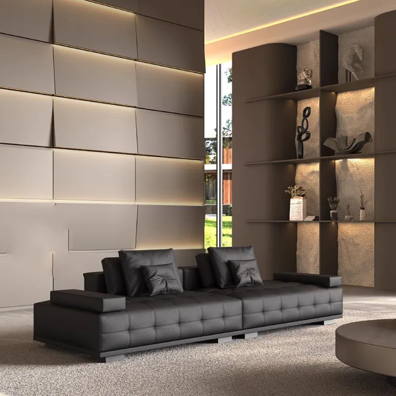 Fancy Unique Living Room Sofas Soft Modern Black Floor Recliner Lazy Sofa Nordic Luxury European Divano Apartment Furniture