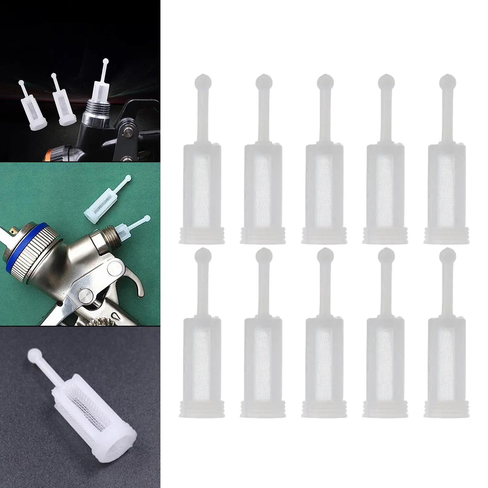 10pcs Universal Gravity Spray-Gun Filters Fine Mesh, Disposable Gravity Feed Spray-Gun Paint Strainer Reduce Clogging