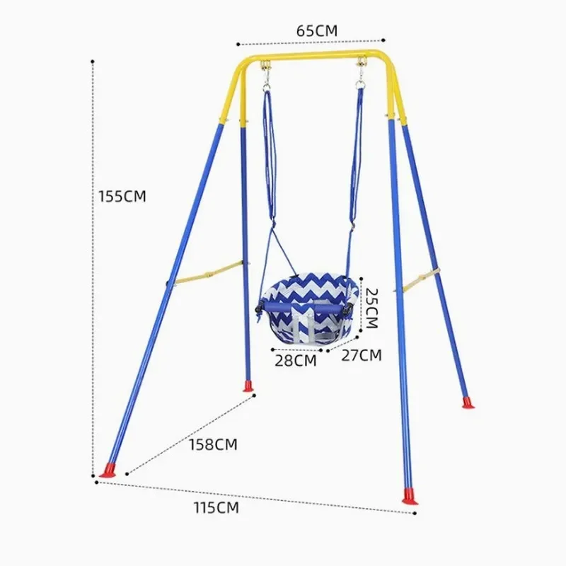 Children's outdoor double swing rack. Kindergarten community park garden  Amusement facilities hammock swing