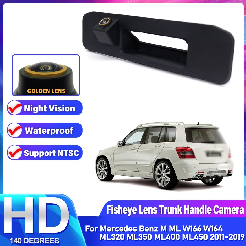 HD Golden Rear View Parking Camera For Mercedes Benz M ML W166 W164 ML320 ML350 ML400 ML450 Waterproof Backup Reversing Camera