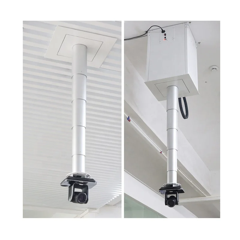 Adjustable 700mm Motorized Projector Lifting & Camera Lift in Table Ceiling Hidden for Video Conference
