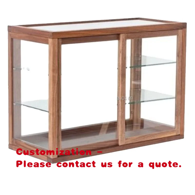 custom.Artworld Displays Store Glass Cabinet Solid Wood Transparent Dustproof Glass Cabinet Countertop Bread Cake Display Cabine