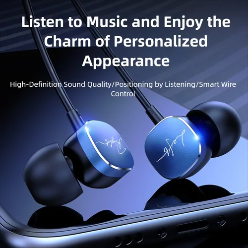 Imagen 2 del producto Para Samsung tipo C auriculares con cable sonido Dolby con micrófono 3,5 MM auriculares internos para iPhone 16 Galaxy S25 S24 S23 S22 Accesorios