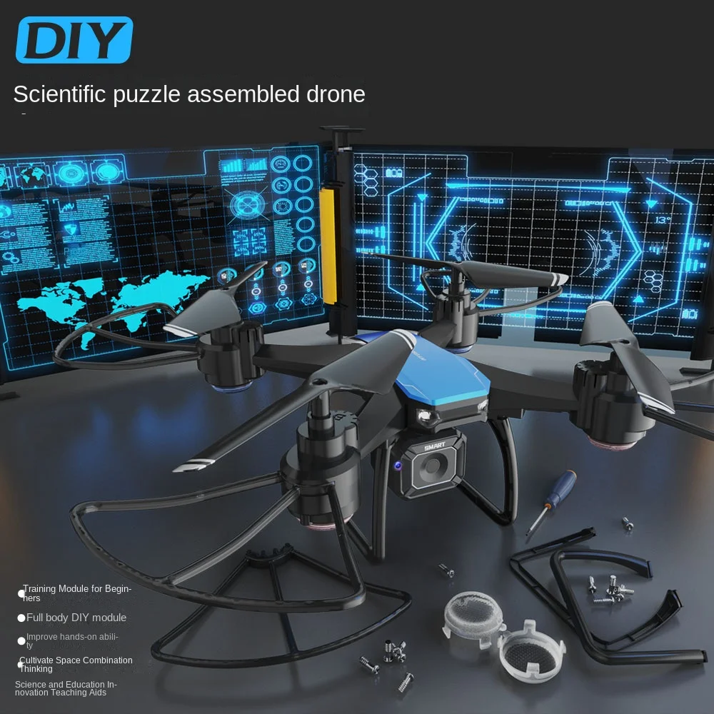 Beginners Hand Assembly DIY Educational Toys Drone Fixed Height Remote Control Quadcopter fpv drone