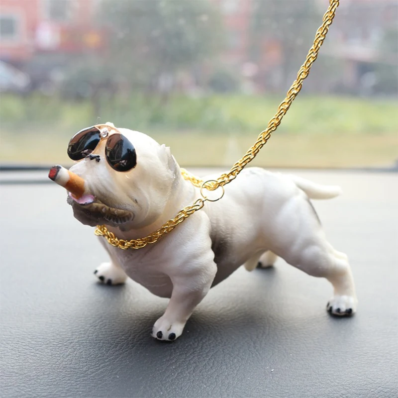 Bully Dog Car Perfume Dashboard Display Car Interior Decoration Air Conditioning Pendant Car Supplies Social Dog Ornament