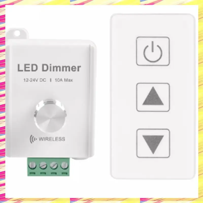 ABJJ DC12V-24V 10A Wireless LED Strip Dimmer With Touch Remote For Single Color LED Strip