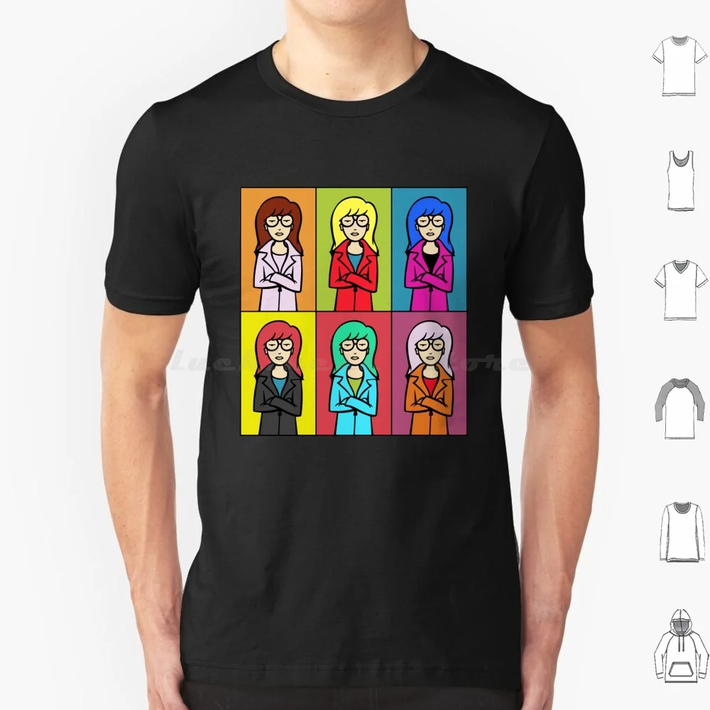 

Pop Art Colours Colors Portrait Face Cartoon Feminist T Shirt Cotton Men Women DIY Print Mtv Cartoon Faces Heads High School