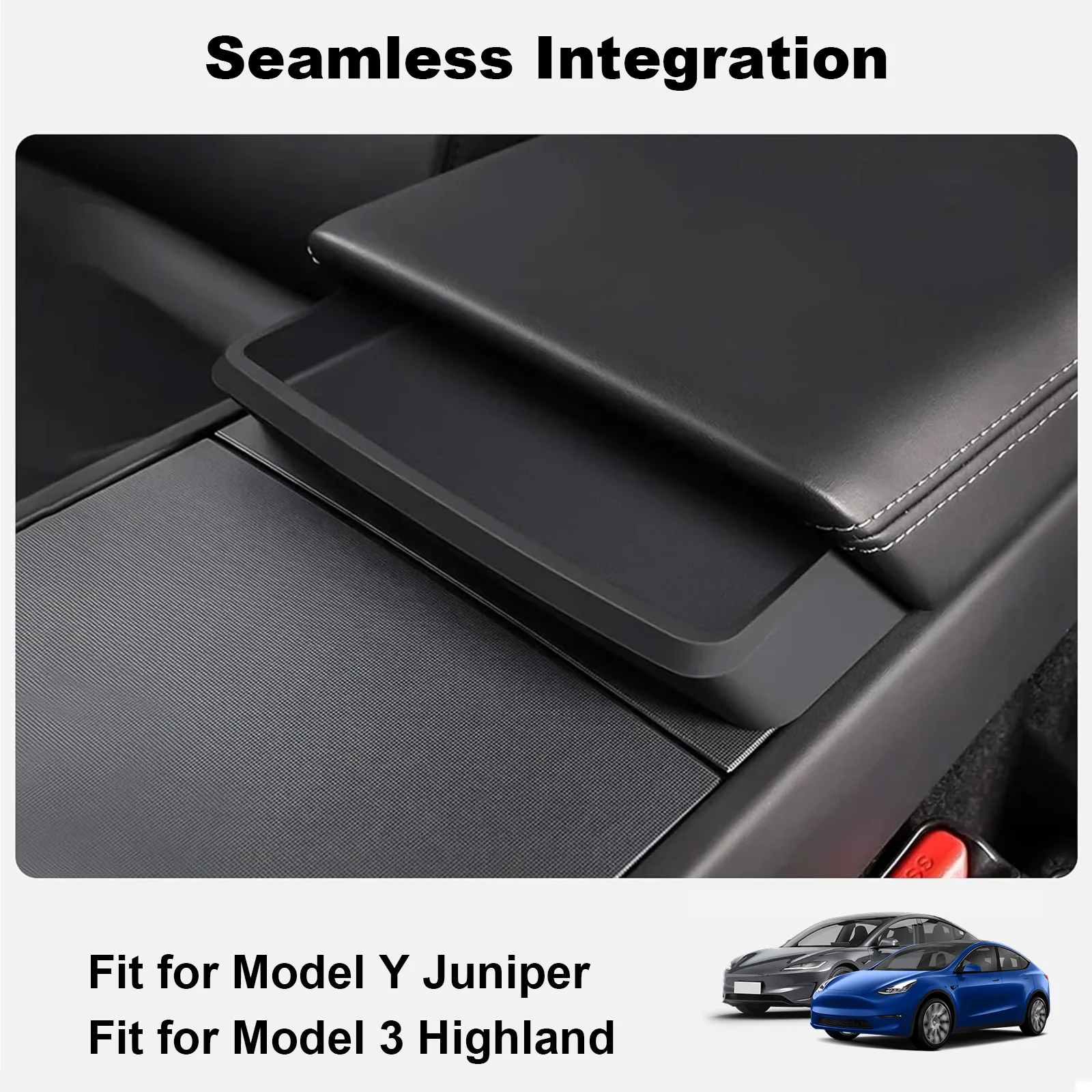

For Model 3 Highland 2024-2026 Car Armrest Storage Box Sunglasses Case for Tesla Model Y Juniper 2025 Interior Car Accessories