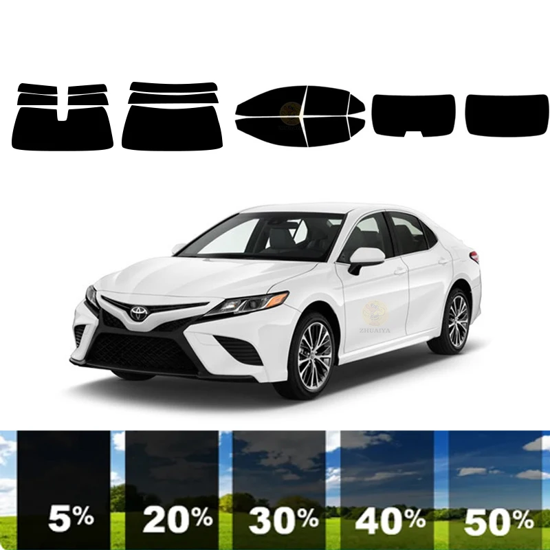 

precut Removable Window Tint Film For Car 100% UVR 5%-35%VLT Heat Insulation Carbon ﻿For TOYOTA CAMRY 4 DR SEDAN 2018-2023