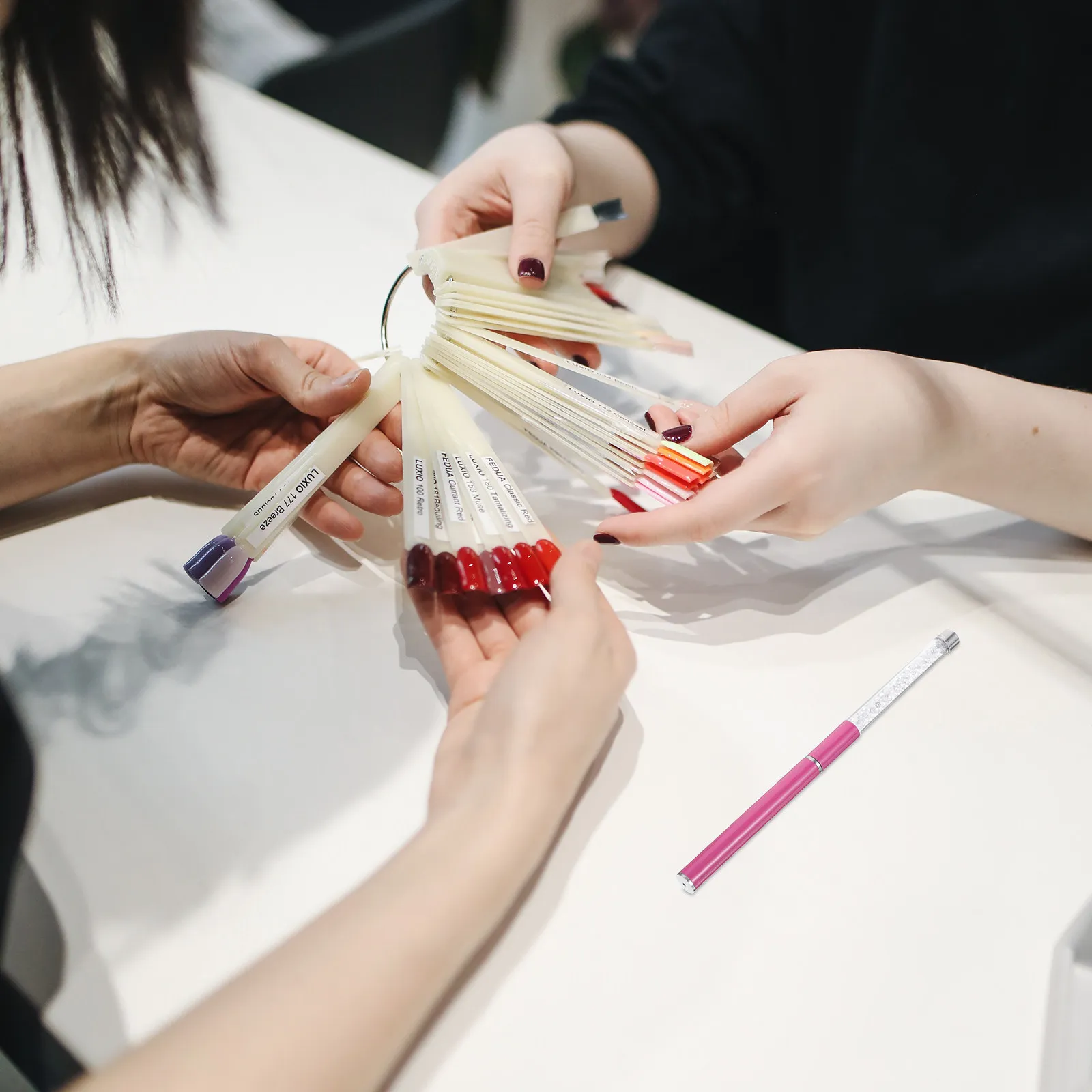 Nail Polishing Pen Stick Quartz Cuticle Remover Pumice Stone File Buffer Nail Care Salon Home Manicure Tool Cuticle