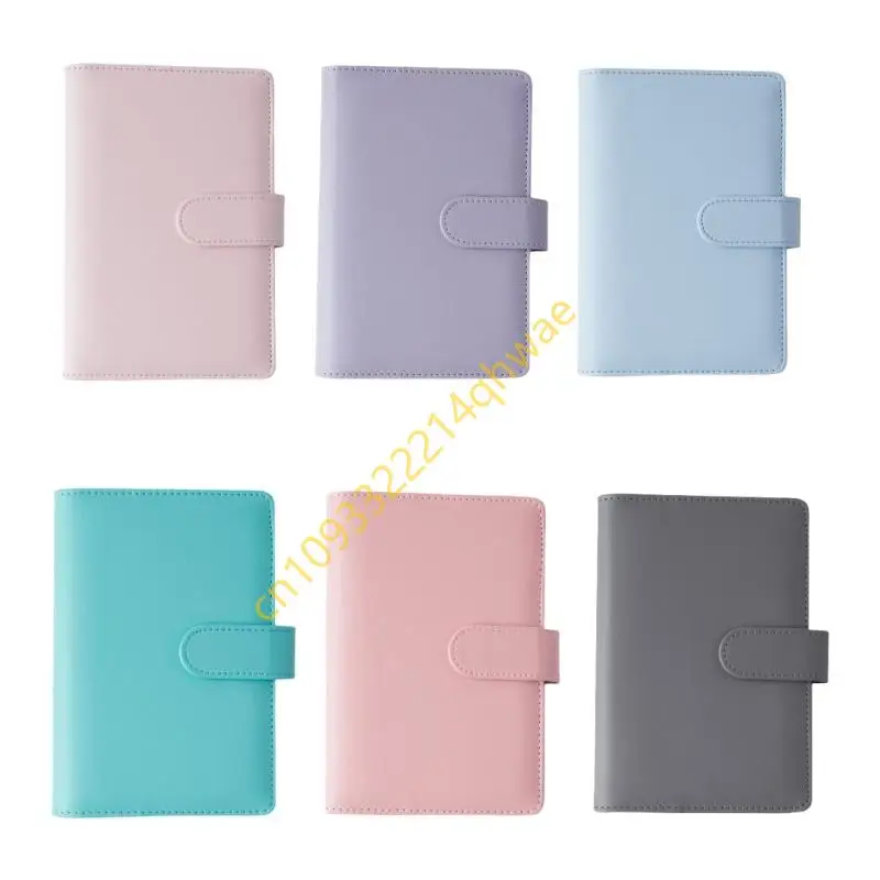 

Leather Rings Binder for Notebook Filler Paper Budget Binder with Inner Pocket Elastic Pen Slot 6 Ring Binder Covers