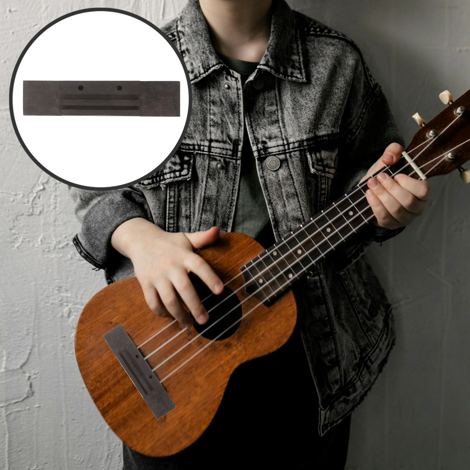 

Rosewood Ukulele Bridge Replacement Part Solid Wood Construction for Enhanced Sound Performance Music Instrument Repair Supply