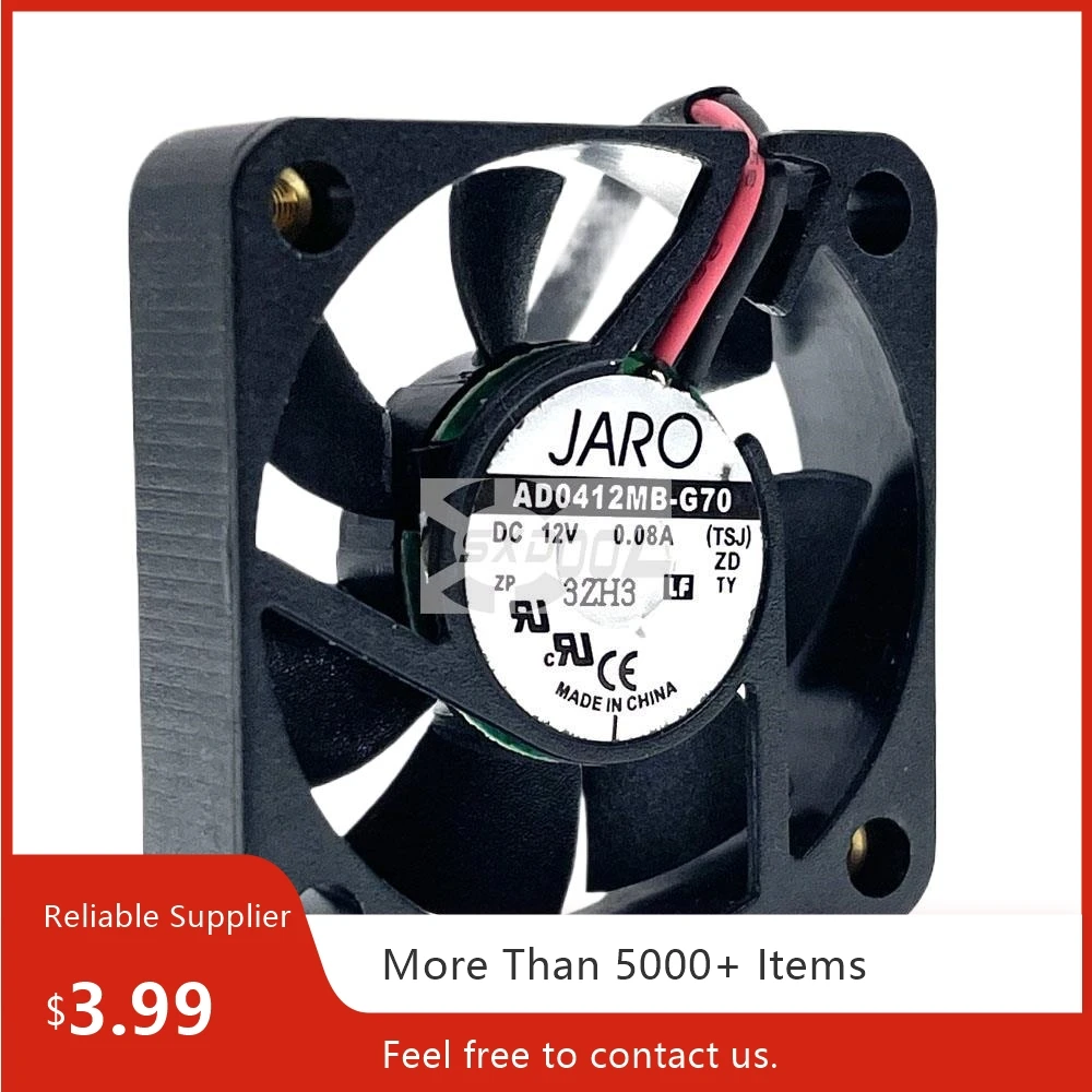 

40mm 4010 4cm Fan For ADDA AD0412MB-G70 40x40x10mm 12V 0.08A Single Ball Bearing 4.95CFM Ultra-Quiet Fan