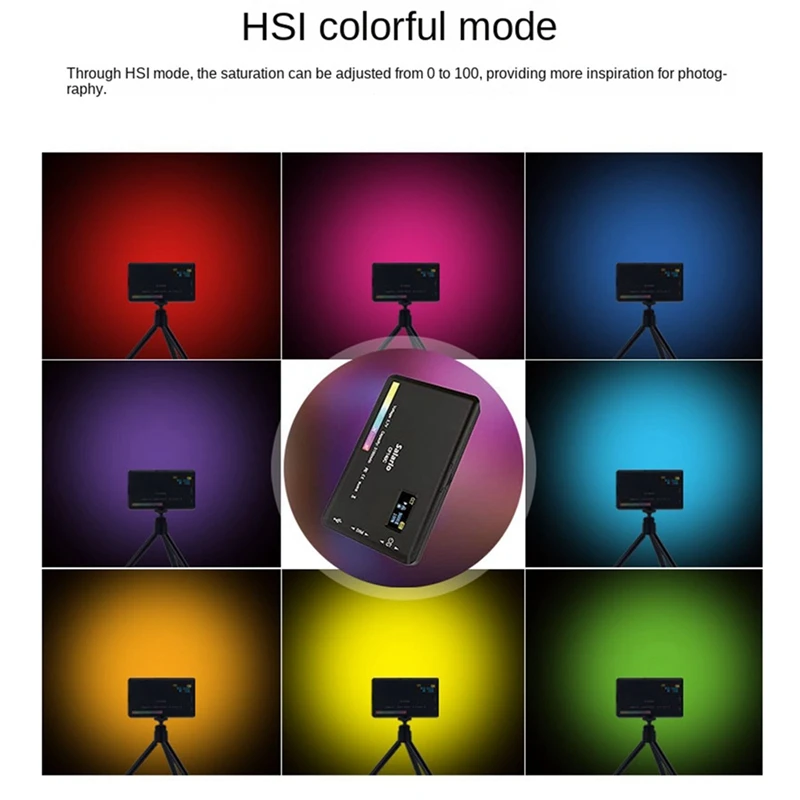 RGB ไฟพกพาแบบพกพาติดตั้งง่ายกล้อง SLR กล้อง Vlog