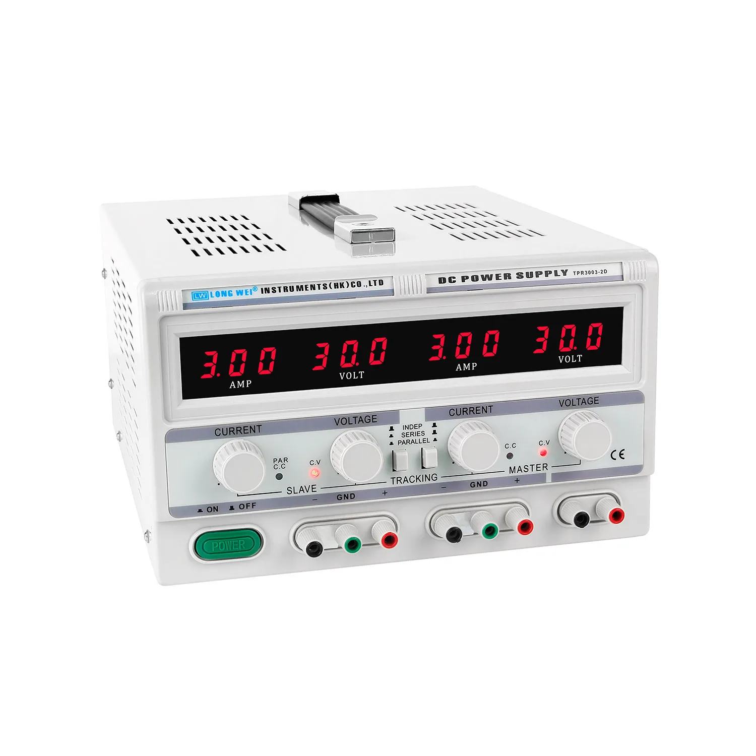 TPR3003-2D 30V 3A 30V 3A Dual Output Benchtop Digital DC Power Supply Linear Precision Digital Adjustable Power School Lab